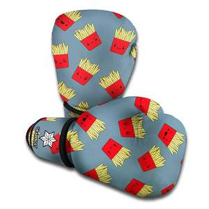 Cute French Fries Pattern Print Boxing Gloves