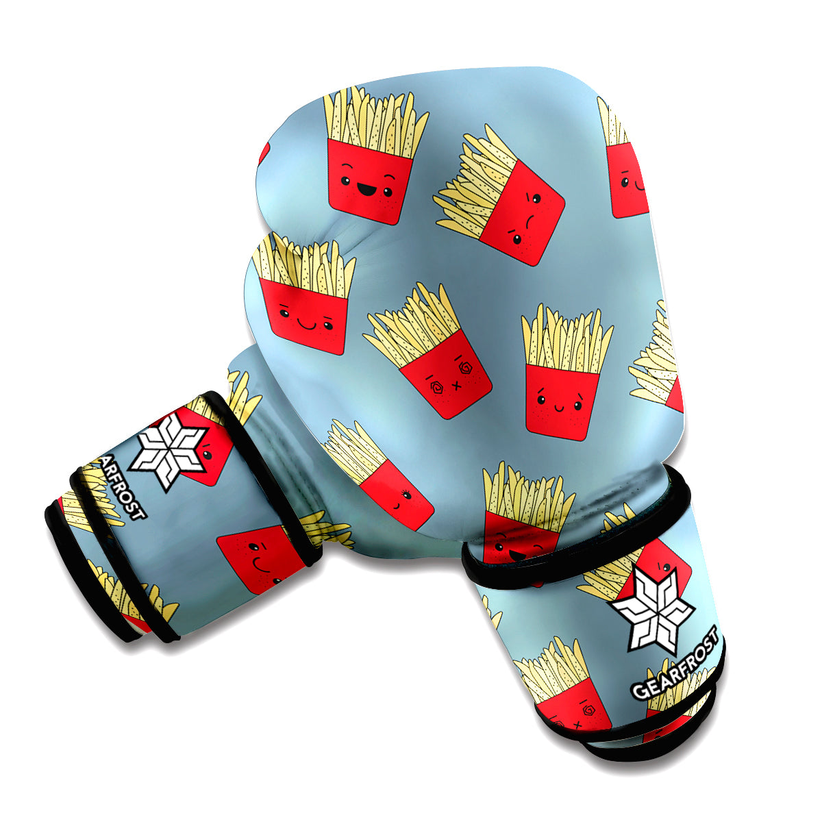 Cute French Fries Pattern Print Boxing Gloves