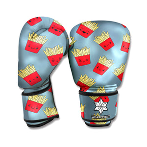 Cute French Fries Pattern Print Boxing Gloves