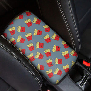 Cute French Fries Pattern Print Car Center Console Cover