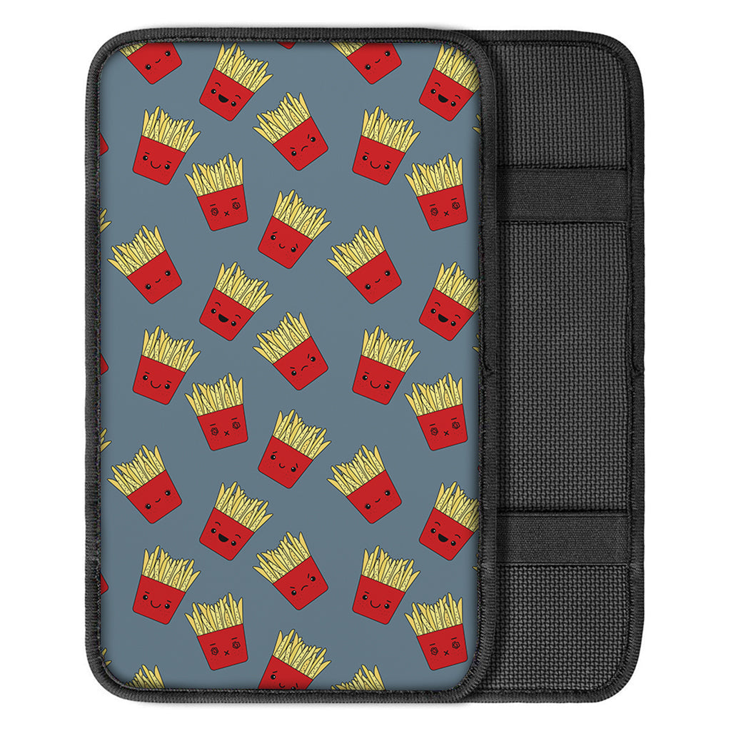 Cute French Fries Pattern Print Car Center Console Cover