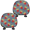 Cute French Fries Pattern Print Car Headrest Covers