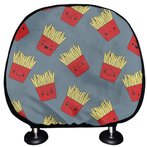 Cute French Fries Pattern Print Car Headrest Covers