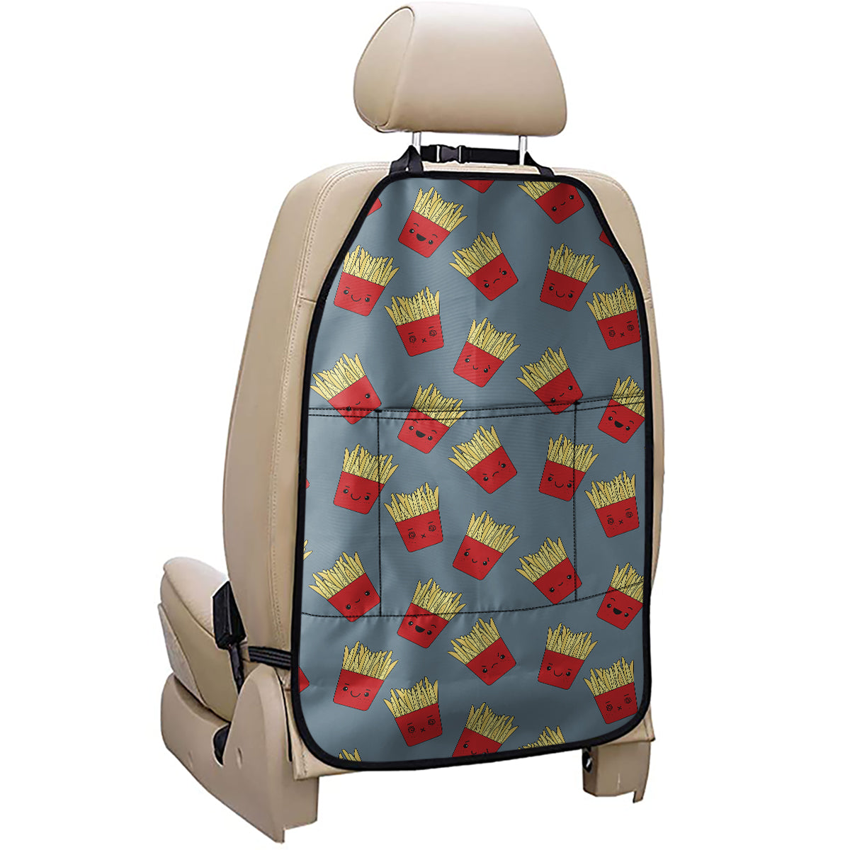 Cute French Fries Pattern Print Car Seat Organizers