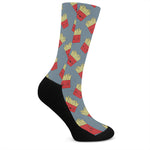 Cute French Fries Pattern Print Crew Socks