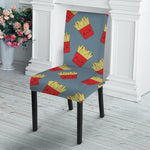 Cute French Fries Pattern Print Dining Chair Slipcover