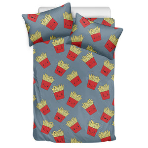 Cute French Fries Pattern Print Duvet Cover Bedding Set