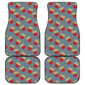 Cute French Fries Pattern Print Front and Back Car Floor Mats