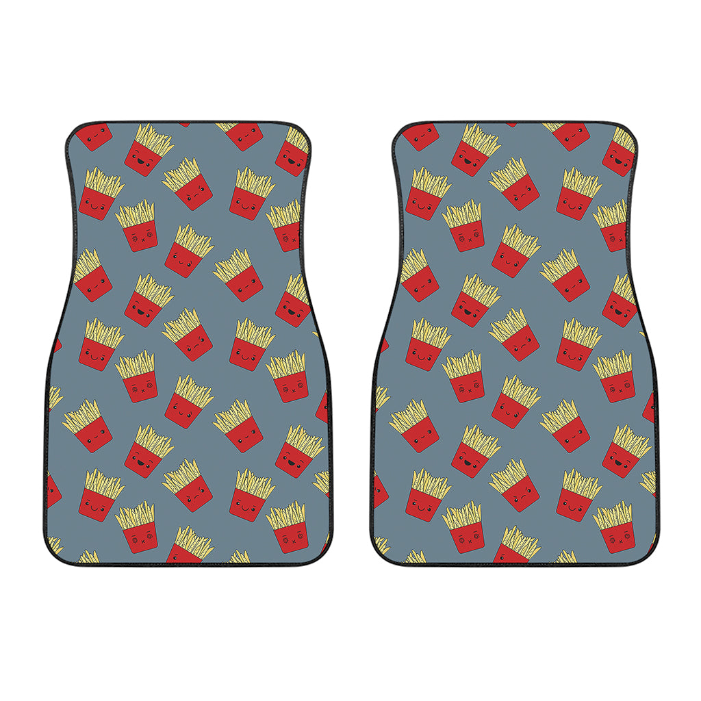 Cute French Fries Pattern Print Front Car Floor Mats