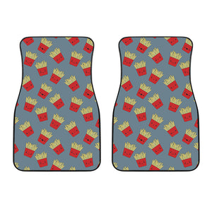 Cute French Fries Pattern Print Front Car Floor Mats