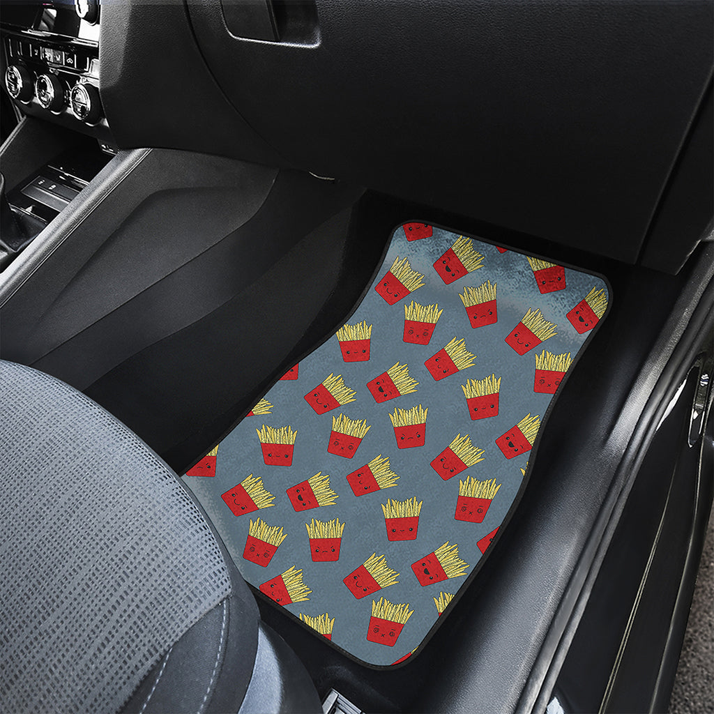 Cute French Fries Pattern Print Front Car Floor Mats