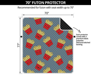 Cute French Fries Pattern Print Futon Protector