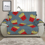 Cute French Fries Pattern Print Half Sofa Protector