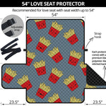 Cute French Fries Pattern Print Loveseat Protector