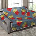 Cute French Fries Pattern Print Loveseat Protector