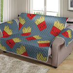 Cute French Fries Pattern Print Loveseat Protector