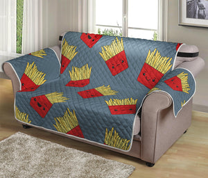 Cute French Fries Pattern Print Loveseat Protector