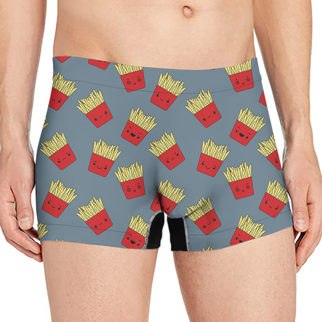 Cute French Fries Pattern Print Men's Boxer Briefs