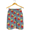 Cute French Fries Pattern Print Men's Shorts