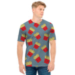 Cute French Fries Pattern Print Men's T-Shirt