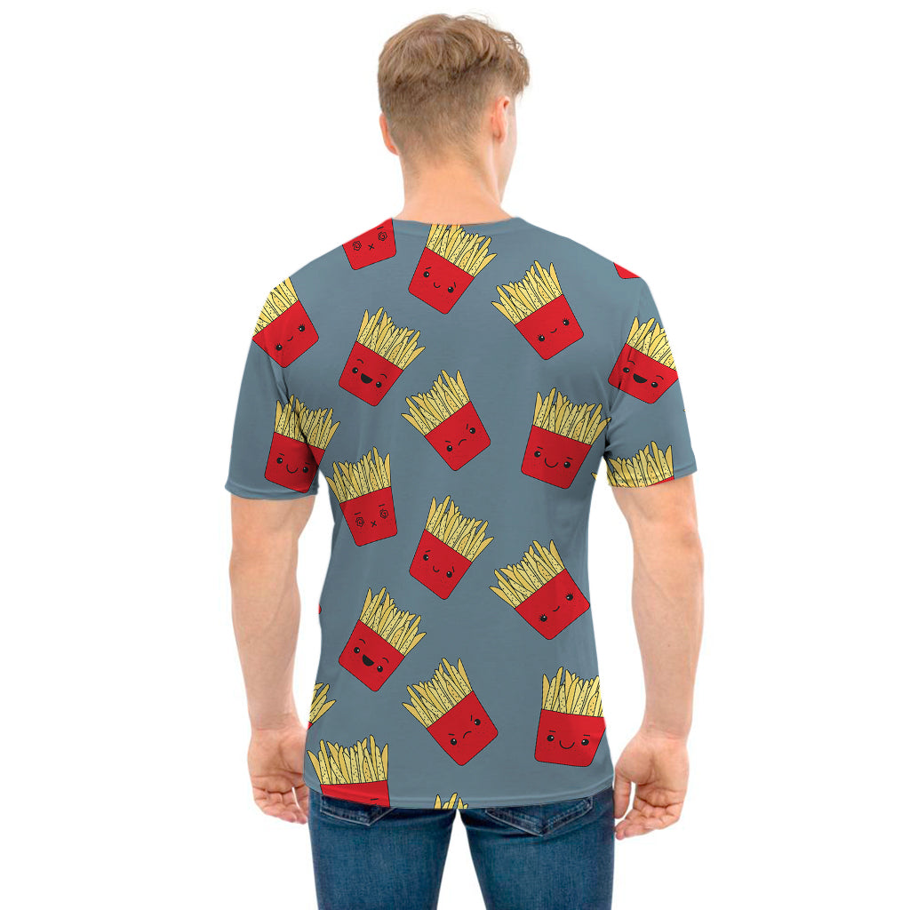 Cute French Fries Pattern Print Men's T-Shirt