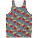 Cute French Fries Pattern Print Men's Tank Top