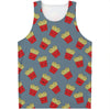 Cute French Fries Pattern Print Men's Tank Top