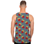 Cute French Fries Pattern Print Men's Tank Top