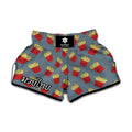 Cute French Fries Pattern Print Muay Thai Boxing Shorts