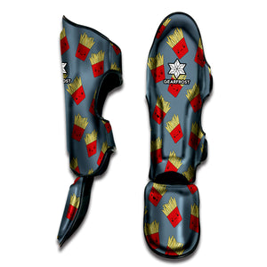 Cute French Fries Pattern Print Muay Thai Shin Guard