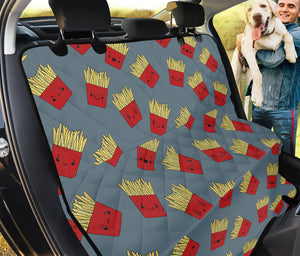 Cute French Fries Pattern Print Pet Car Back Seat Cover