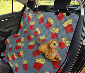 Cute French Fries Pattern Print Pet Car Back Seat Cover