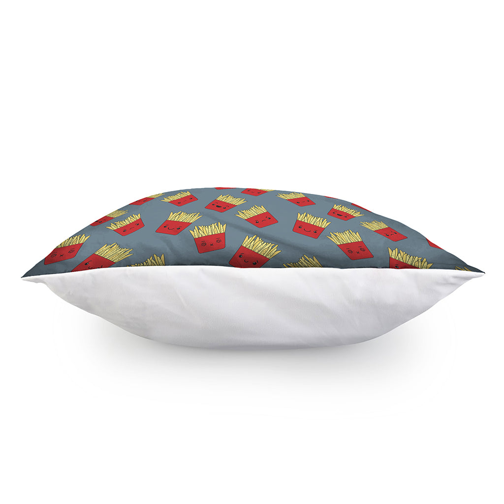 Cute French Fries Pattern Print Pillow Cover