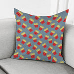 Cute French Fries Pattern Print Pillow Cover