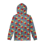 Cute French Fries Pattern Print Pullover Hoodie