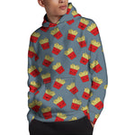 Cute French Fries Pattern Print Pullover Hoodie