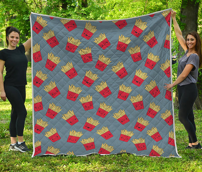 Cute French Fries Pattern Print Quilt