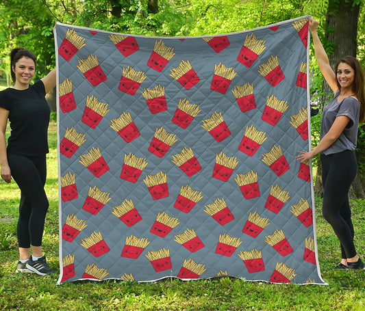 Cute French Fries Pattern Print Quilt