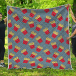 Cute French Fries Pattern Print Quilt