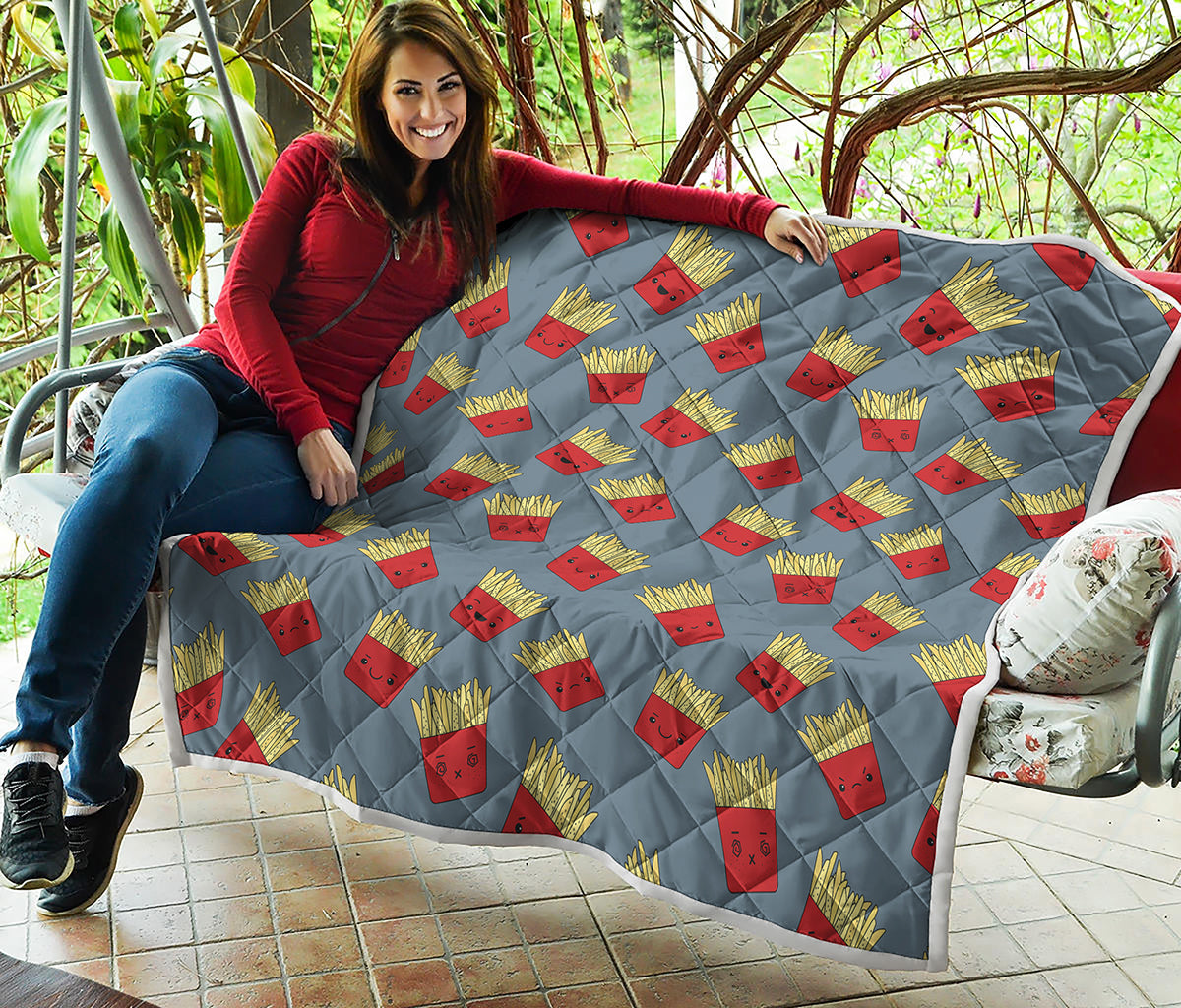 Cute French Fries Pattern Print Quilt