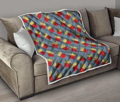Cute French Fries Pattern Print Quilt