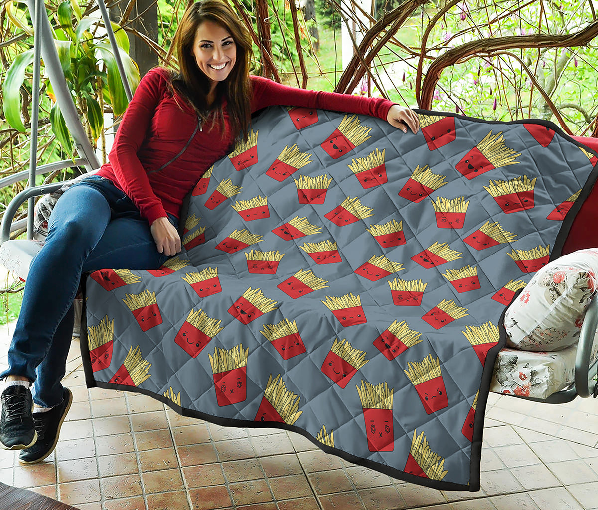 Cute French Fries Pattern Print Quilt