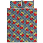 Cute French Fries Pattern Print Quilt Bed Set