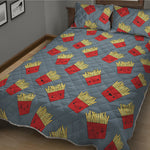 Cute French Fries Pattern Print Quilt Bed Set