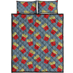 Cute French Fries Pattern Print Quilt Bed Set