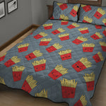 Cute French Fries Pattern Print Quilt Bed Set