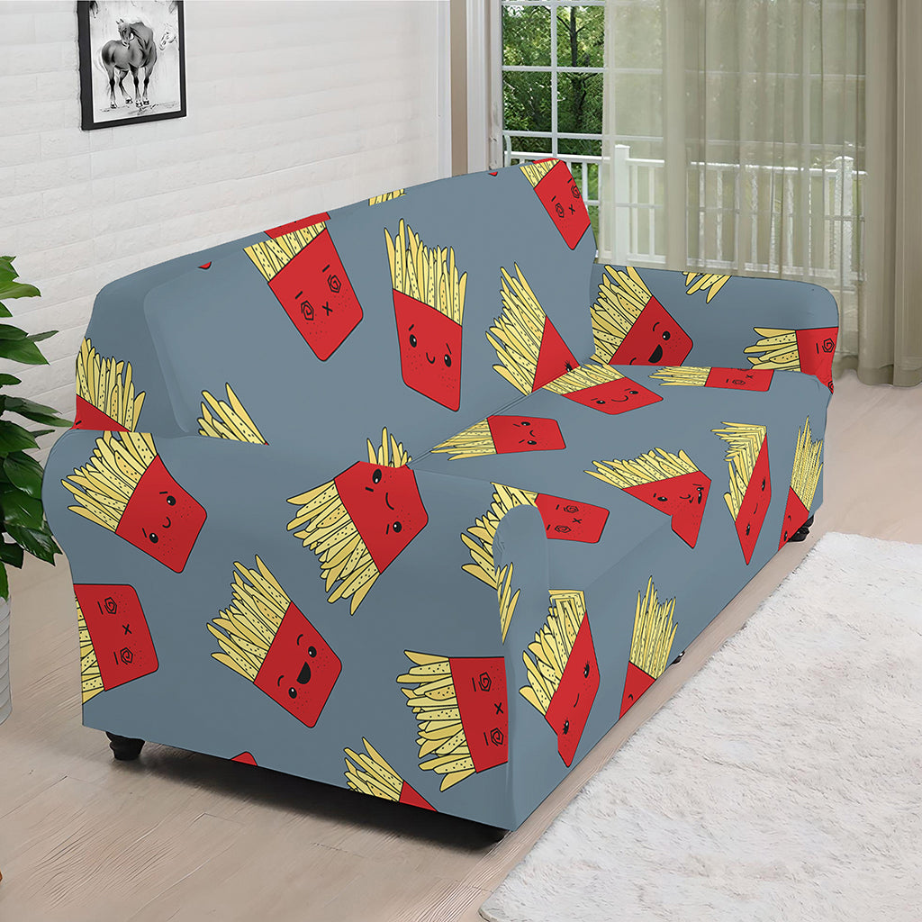 Cute French Fries Pattern Print Sofa Cover