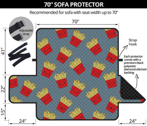 Cute French Fries Pattern Print Sofa Protector