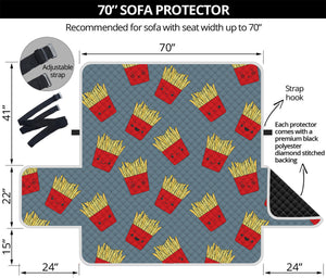 Cute French Fries Pattern Print Sofa Protector