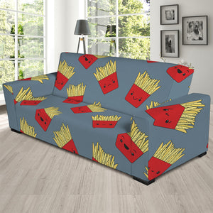 Cute French Fries Pattern Print Sofa Slipcover